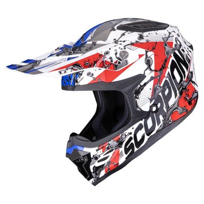 Scorpion Exo SMX-10 - GASOLINE 2027 Crosshjelm - Hvid / Rød Ref : SC1410 