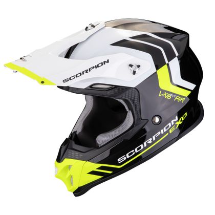 Casque cross Scorpion Exo VX-16 EVO AIR - FUSION 2024 - Noir / Jaune Ref : SC1009 