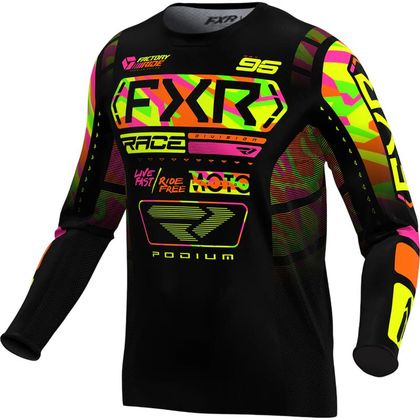 FXR PODIUM MX 25 2026 Cross jersey - Black / Multicolour Ref : FXR0825 