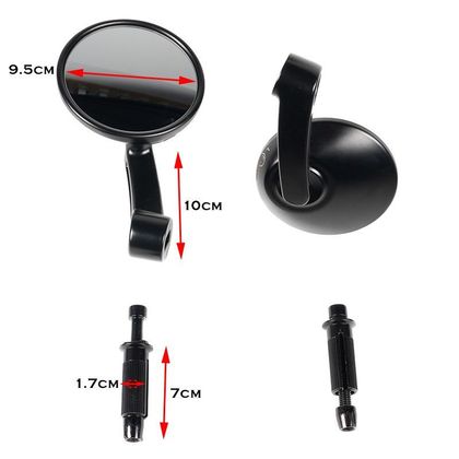 Rétroviseur KOOROOM CRUISER (La paire) Universel - Noir