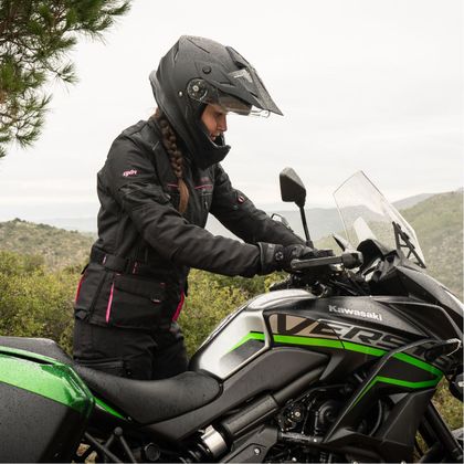 DXR ROADTRIP VROUW Motorvest - Zwart / Roze