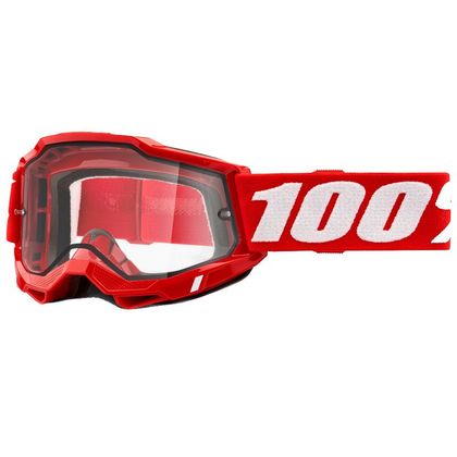 Masque cross 100% ACCURI 2 ENDURO - RED - DOUBLE CLEAR 2022