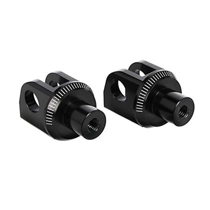 Adaptateur Repose-pieds Pilote PUIG Pour Aprilia Tuareg 660 (2022) - Noir, Aluminium 7075