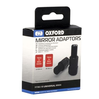 Adaptador Oxford OX581 para retrovisor (10&nbsp;mm - 10&nbsp;mm) reversible universal - Negro