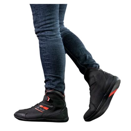 LS2 GARRA Motorbike sneakers - Black / Red