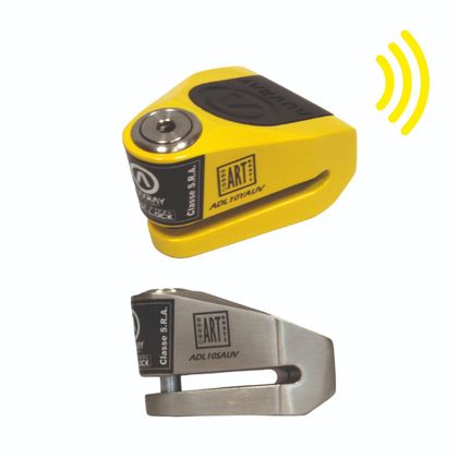 Antivol Auvray Bloque disque alarme ADL10 CLASSE SRA Universel - Jaune