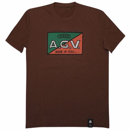T-Shirt manches courtes Dainese AGV 1947 - BROWN