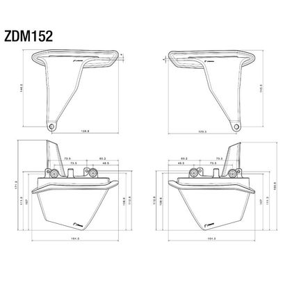 Spoiler Rizoma AILERONS LATERAUX - Noir