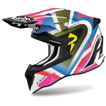 Casco de motocross Airoh STRYKER - VIEW - GLOSS 2023 - Multicolor Ref : AR1163 
