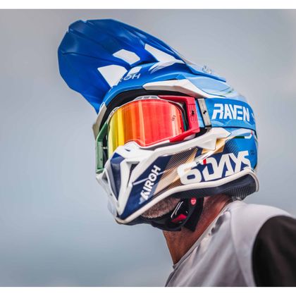 Airoh WRAAAP - 6DAYS ® ITALIA 2025 2025 Cross helmet - Blue / White
