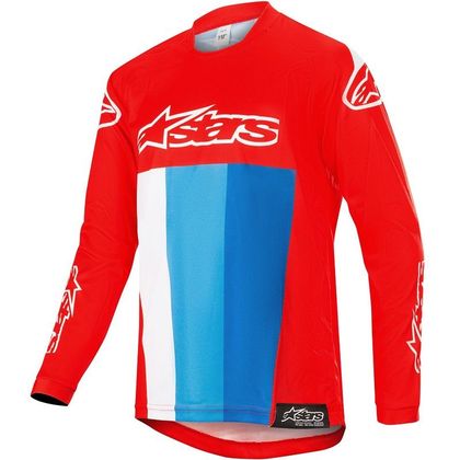Camiseta de motocross Alpinestars YOUTH RACER VENOM RED WHITE BLUE Ref : AP11420 