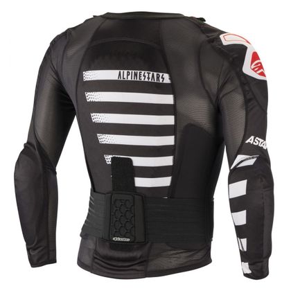 Gilet de protection Alpinestars SEQUENCE PROTECTION JACKET LONG SLEEVE - BLACK WHITE RED 2023 - Noir / Rouge
