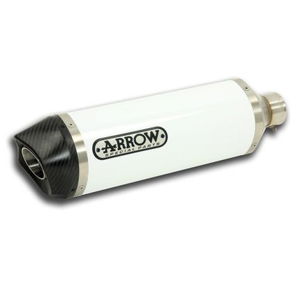 Silencioso Arrow Aluminio blanco Maxi Race-Tech terminación de carbono Ref : 71689AKB / CMB71689AKB+71466MI 