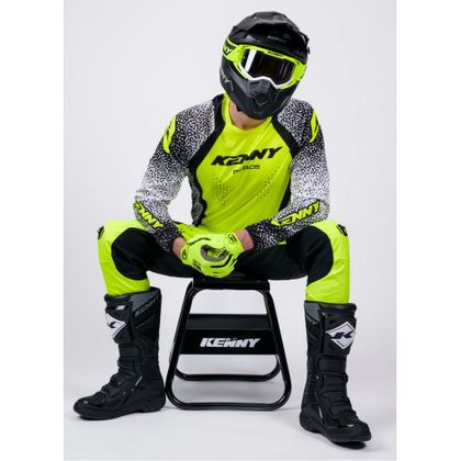 Kenny FORCE PIXEL 2025 Cross-Trikot - Weiß / Gelb