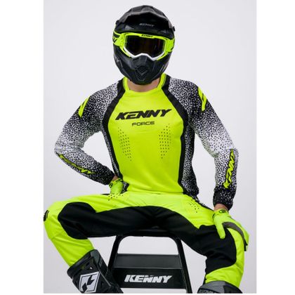 Kenny FORCE PIXEL 2025 Cross-Hose - Weiß / Gelb