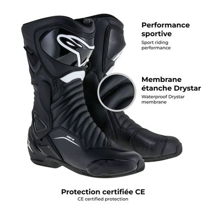 Bottes Alpinestars SMX 6 V2 DRYSTAR - Noir