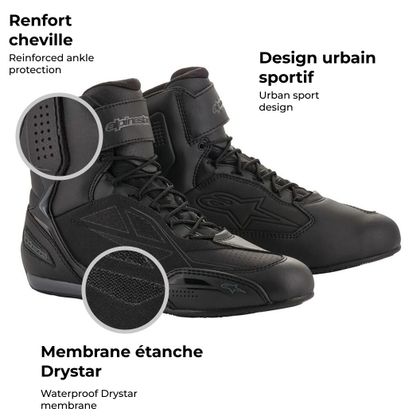 Baskets Moto Alpinestars FASTER-3 DRYSTAR - Noir