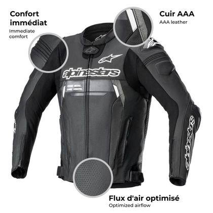 Blouson Moto Alpinestars MISSILE V2 IGNITION -TECH-AIR® COMPATIBLE - Noir
