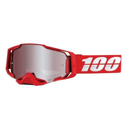Gafas de motocross 100% ARMEGA RED - IRIDIUM SILVER 2021 Ref : CE0797 / NPU 