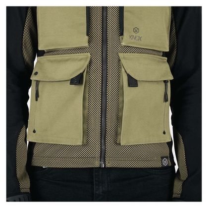 Knox TOR Motorweste - Grün / Schwarz