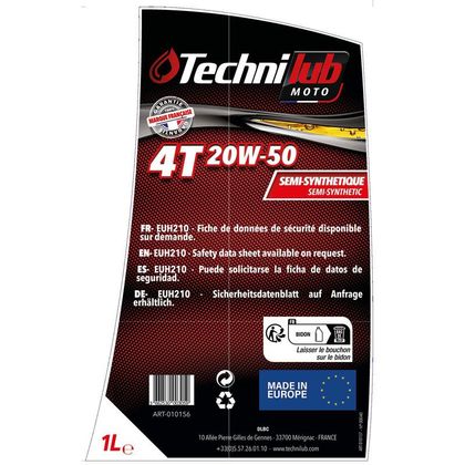 Aceite de motor Technilub 4T 20W-50 1L universal