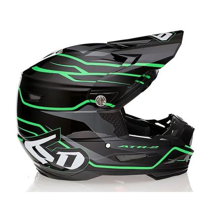 Casco de motocross 6D Helmets ATR-2 PHASE 2024 - Negro / Verde Ref : DH0031 