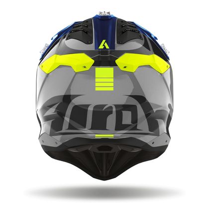 Casco de motocross Airoh AVIATOR 3 - PUSH 2023 - Azul / Blanco