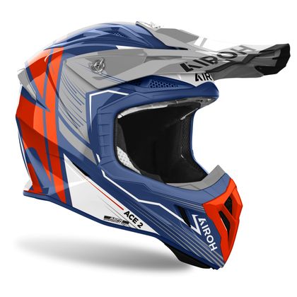 Casco de motocross Airoh AVIATOR ACE 2 -ENGINE 2024 - Azul