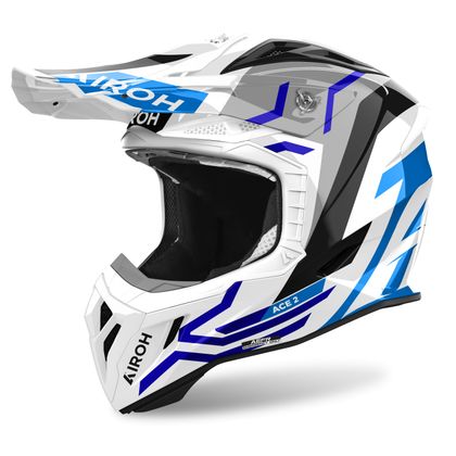 Casco de motocross Airoh AVIATOR ACE 2 - GROUND 2024 - Azul Ref : AR1348 