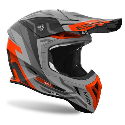 Casco de motocross Airoh AVIATOR ACE 2 - GROUND 2024 - Naranja / Negro