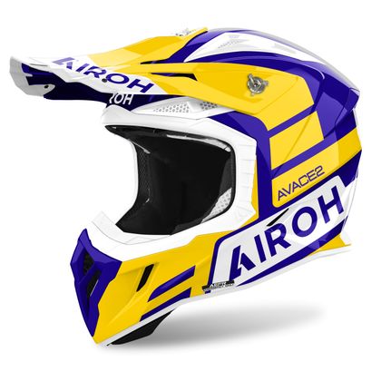 Casco de motocross Airoh AVIATOR ACE 2 - SAKE 2024 - Amarillo / Negro Ref : AR1345 