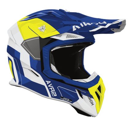 Casque cross Airoh AVIATOR ACE 2 - SHIELD 2026 - Bleu / Jaune