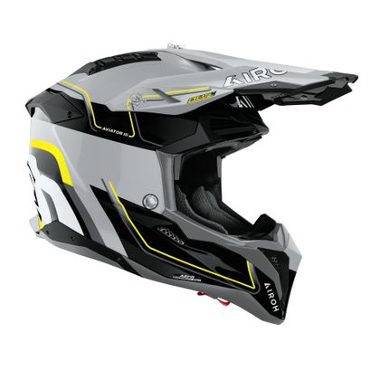 Casque cross Airoh AVIATOR 3 - LEADER 2026 - Jaune / Noir