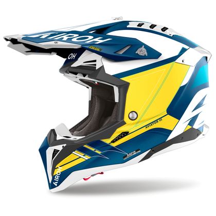 Casco de motocross Airoh AVIATOR 3 - SABER 2024 - Azul Ref : AR1340 