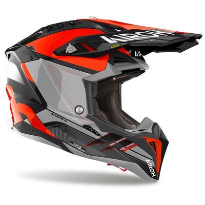 Casco de motocross Airoh AVIATOR 3 - SABER 2024 - Naranja