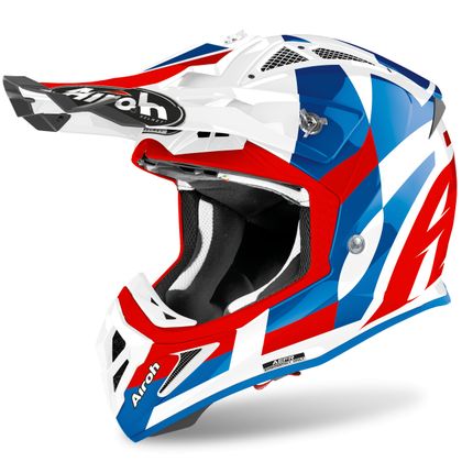 Casco de motocross Airoh AVIATOR ACE - TRICK - BLUE GLOSS 2023 Ref : AR0983 