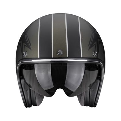 Casque jet Scorpion Exo BELFAST II - FLAGSTONE MAT - Vert / Noir