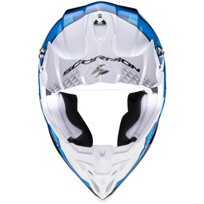 Casco de motocross Scorpion Exo VX-16 AIR - GEM - WHITE BLUE 2022