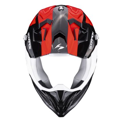Casco de motocross Scorpion Exo VX-22 AIR - ATTIS - NOIR ROUGE 2023 - Negro / Rojo