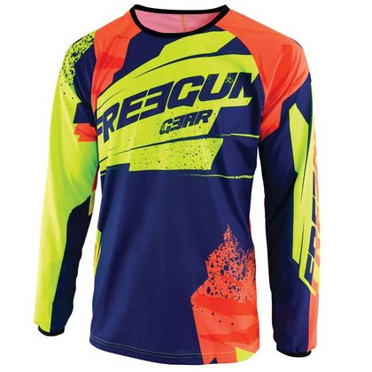 Camiseta de motocross Shot by Freegun DEVO KID - HERO - BLUE NEON YELLOW Ref : FRG0295 