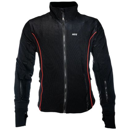 Keis J601RP ULTRAFLEX Heated jacket - Black / Red Ref : KEI0003 