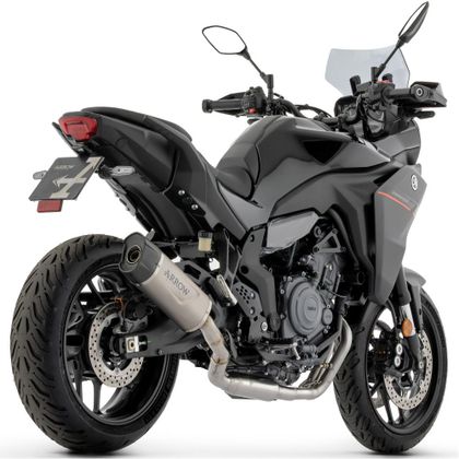 Arrow INDY RACE alu schwarz mit Kohlenstoffspitze Komplette Auspuffanlage Universell