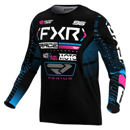 FXR PODIUM MX 25 2025 Cross jersey - Black / Blue Ref : FXR0822 