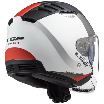 Casque LS2 OF600 COPTER II - URBANE - Blanc / Rouge
