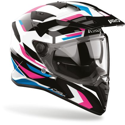 Casque intégral Airoh BADX-X GLITCH - Rose