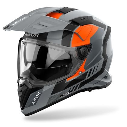 Airoh BANDIT - HORN Full-face helmet - Grey / Orange Ref : AR1525 