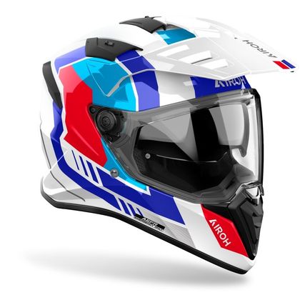 Casque intégral Airoh BANDIT - HORN - Blanc / Bleu