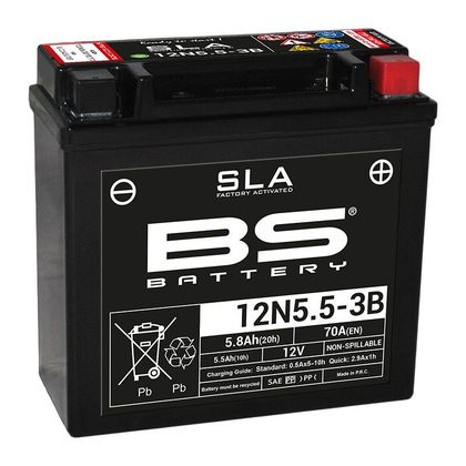 Batterie BS Battery SLA 12N5.5-3B ferme Type Acide Sans entretien/prête à l'emploi
