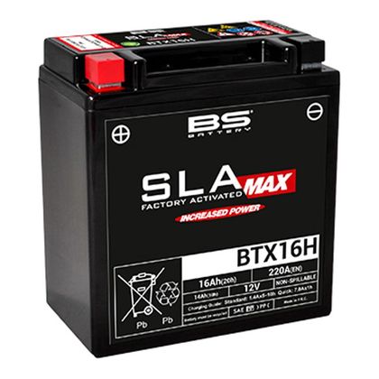 Batterie BS Battery SLA Max YTX16H/BTX16H ferme Type Acide Sans entretien/prête à l'emploi