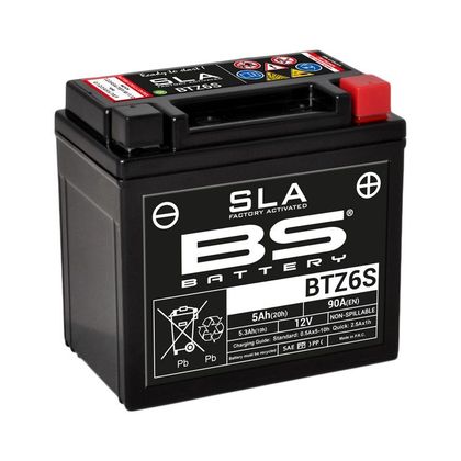 Batterie BS Battery SLA YTZ6S ferme Type Acide Sans entretien/prête à l'emploi